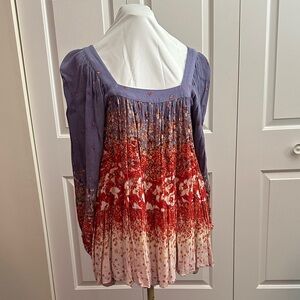 Free People Multicolor Floral Tunic